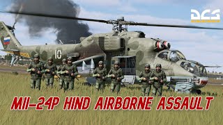 DCS Gameplay: Mi-24p Hind support VDV Airborne Assault
