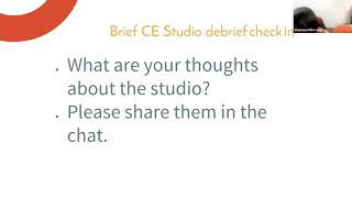 Day 1, Chapter 8 | Demonstration CE Studio Debrief