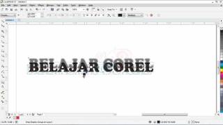 Belajar Corel Draw #3 Membuat bayangan tulisan