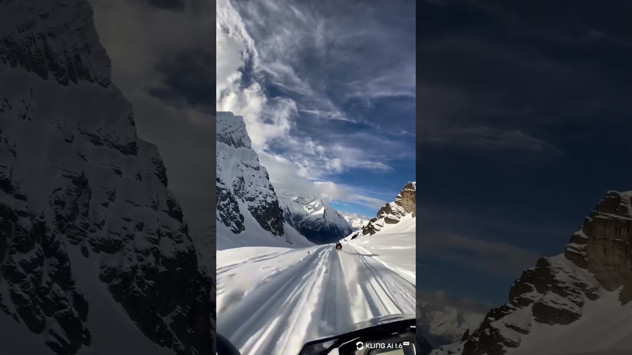 POV: SNOW BIKE RIDE ALONG A MOUNTAIN RIDGE | EXTREME WINTER MOTORCYCLE ADVENTURE 