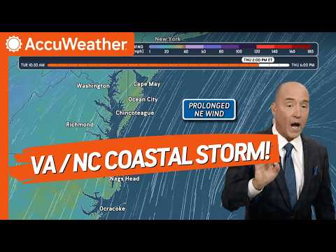 Dangerous Coastal Storm to Pound North Carolina, Virginia Coasts