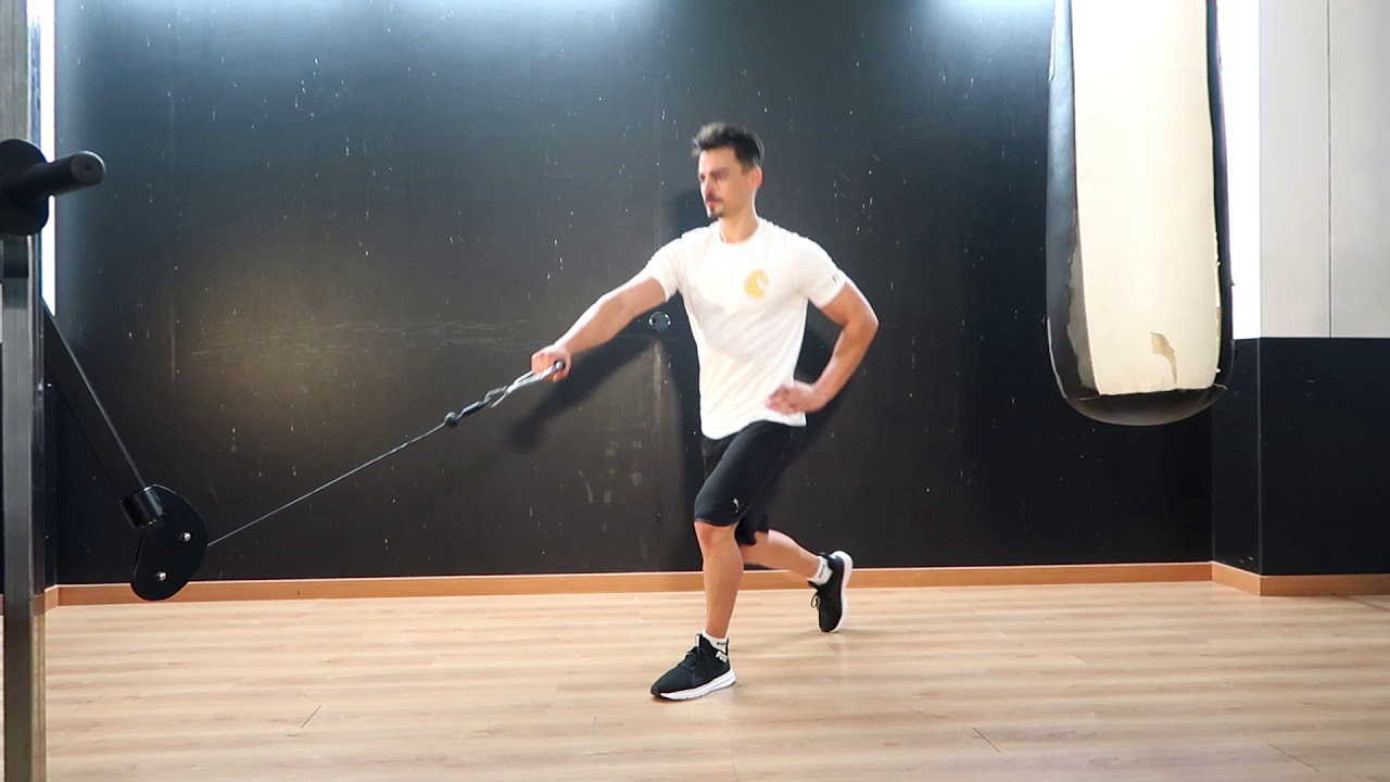 Cable Reverse Lunge to Row - YouTube