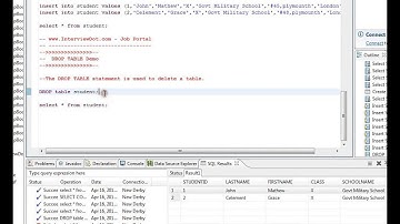 DROP TABLE SQL QUERY