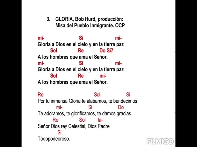 Gloria a Dios, Bob Hurd (con acordes) Acordes - Chordify