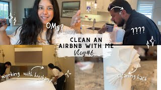 Come clean an Airbnb with me