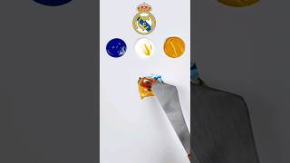 Color Mixing football clubs logo || Real Madrid, Inter Milan ⚽✨#football #colormixing #shorts #art