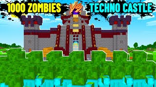 1000 Zombies Attacked Techno Gamerz Castle | Minecraft Hindi