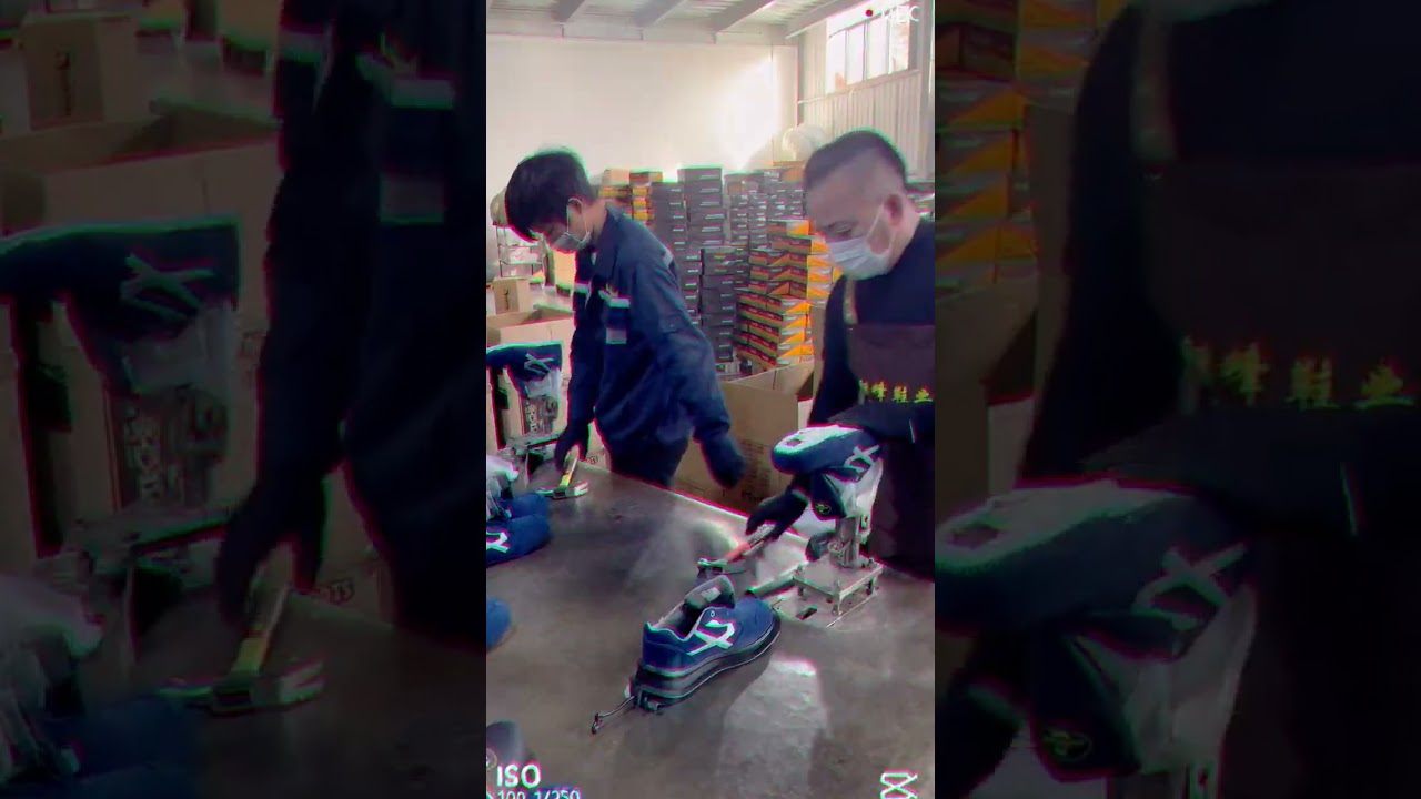 Shoe Lasting Process - Safetoe Safety Shoe Production