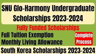 Fully Funded SNU Glo-Harmony Undergraduate Scholarships 2023-2024 Applications