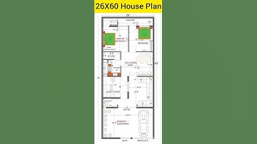 26X60House Plan || #viral #shorts #shortsvideo #3d #Sketchup #house #housemap #map #architecture