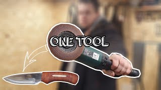 Knife Making with just an Angle Grinder (ONLY)