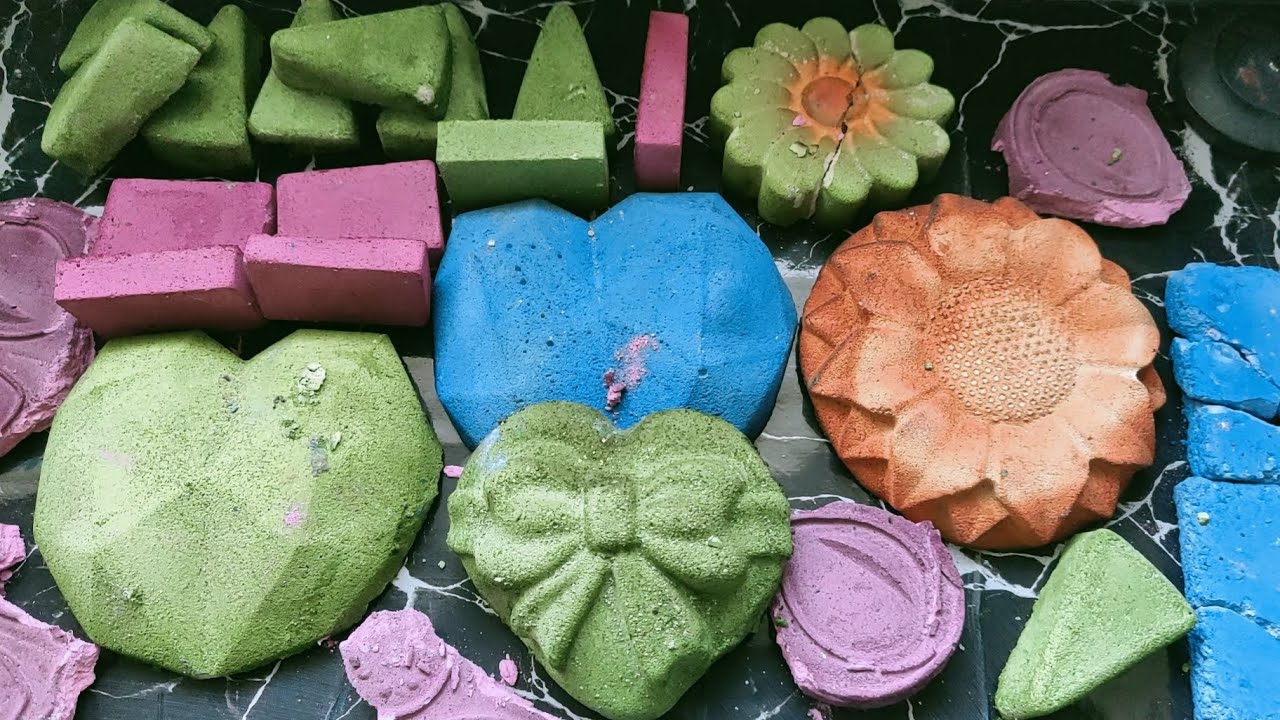 Gym Chalk Multi Colour Reforms Crushing ASMR PowderPuff - YouTube