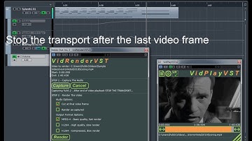 Steinberg Cubase: dub soundtrack on to video using VidPlayVST & VidRenderVST