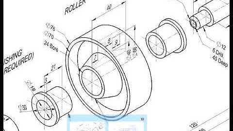 SOLIDWORKS BASIC - PART DESIGN & ASSEMBLY DRAWING OF BELT ROLLER SUPPORT - ROLLER (4 of 7)