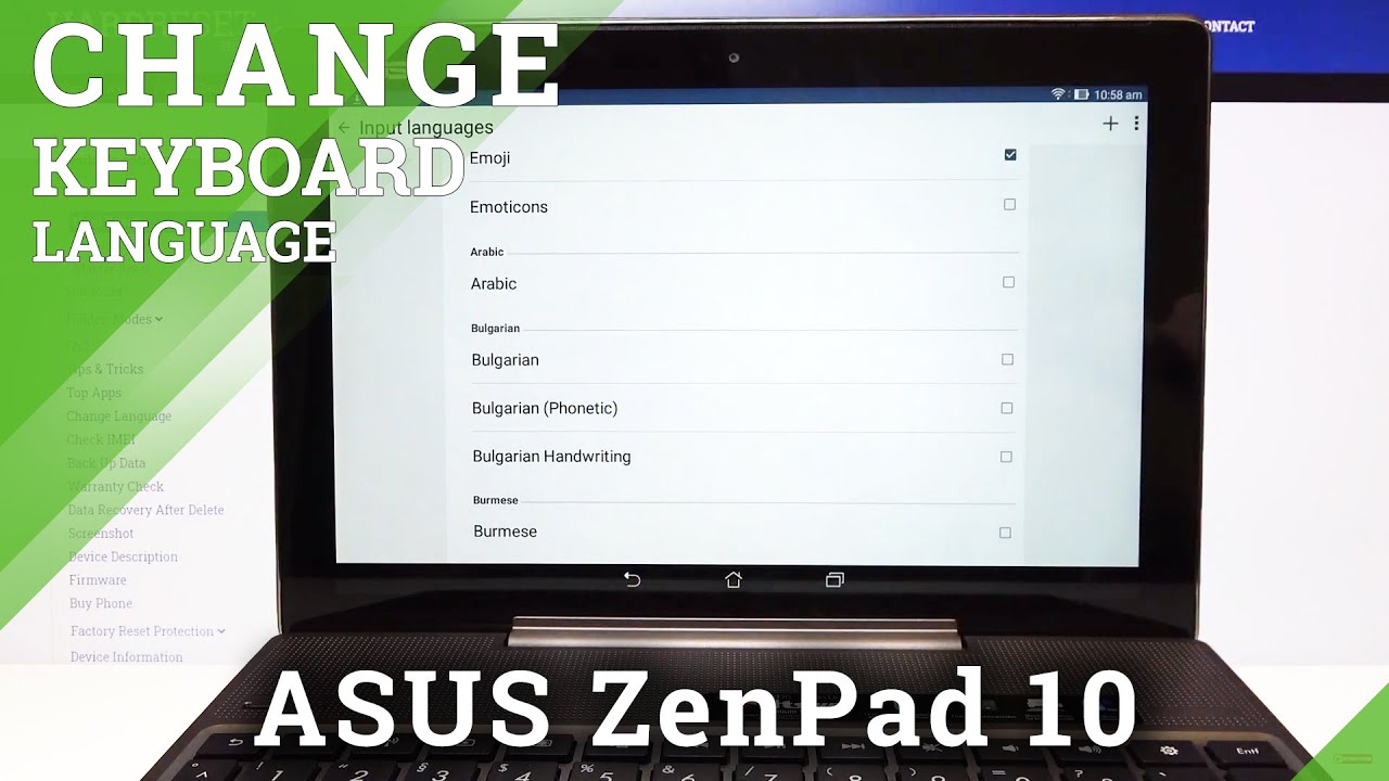New Come cambiare la lingua della tastiera in ASUS ZenPad 10 – Impostazioni della tastiera