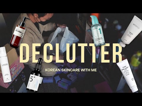 DECLUTTER Korean Skincare PR with Me / Current Skincare Empties ✨