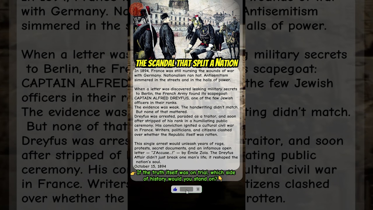 The Scandal That Split a Nation: Dreyfus Affair | October 15, 1894 