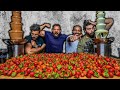 تحدي ١٣ كيلو فراولة مع نافورة شوكلاته Chocolate Fondue Challenge 13 Kilos Of Strawberries 