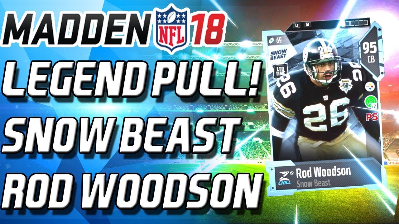 GUESS WHO I PULLED? LEGEND PULL! ROD WOODSON SNOWBEAST! - Madden 18 Ultimate Team
