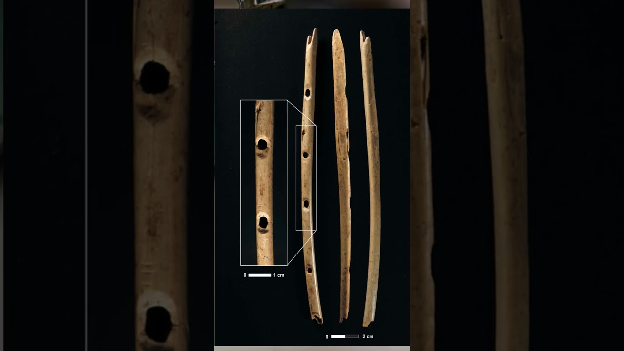 An ancient bone flute🤔😳 