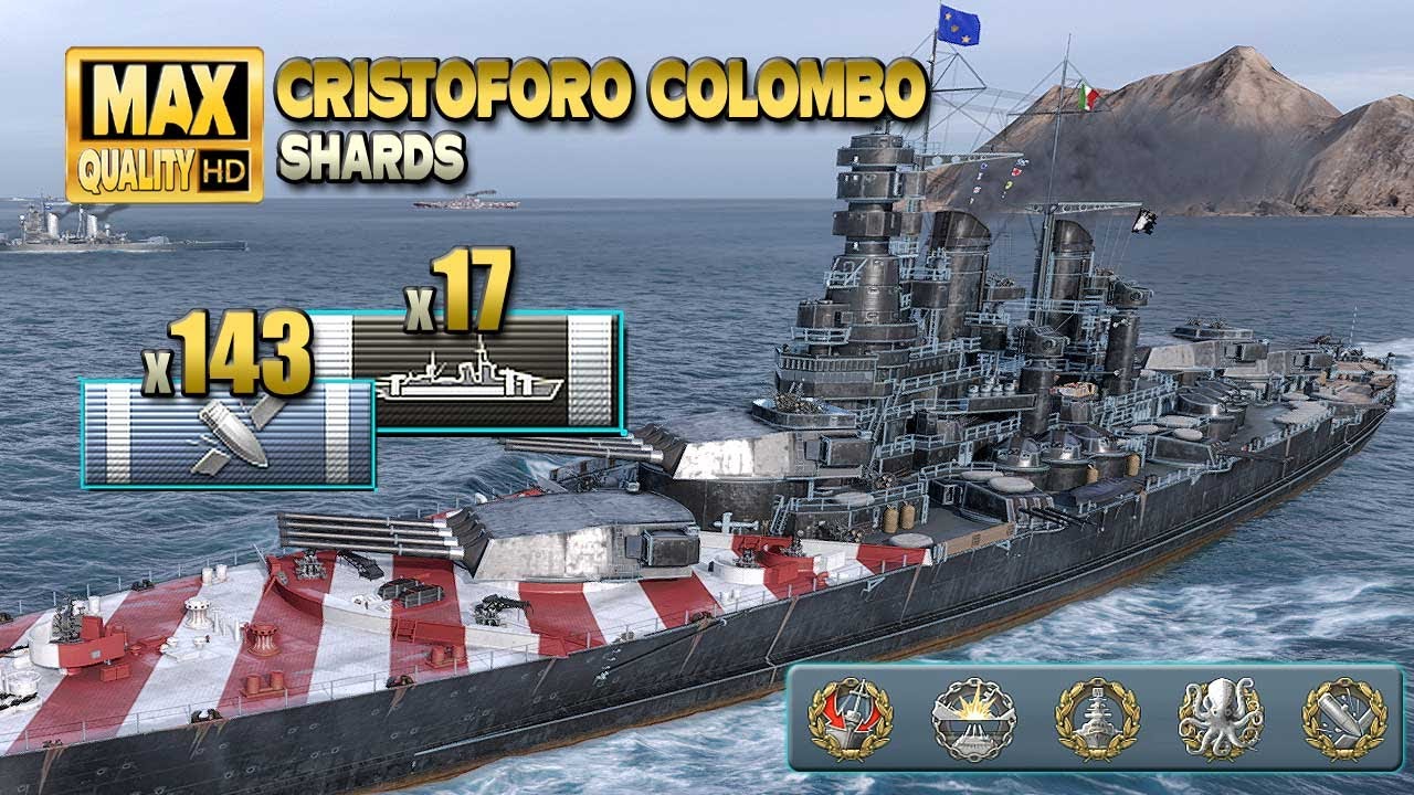 Линкор «Христофор Колумб»: множество цитаделей на карте Shards — World of Warships