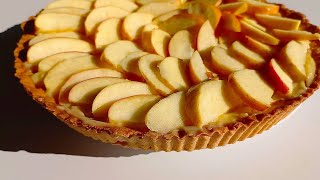 Homemade Apple Tart with Pastry Cream | Pastry Cream Apple Pie