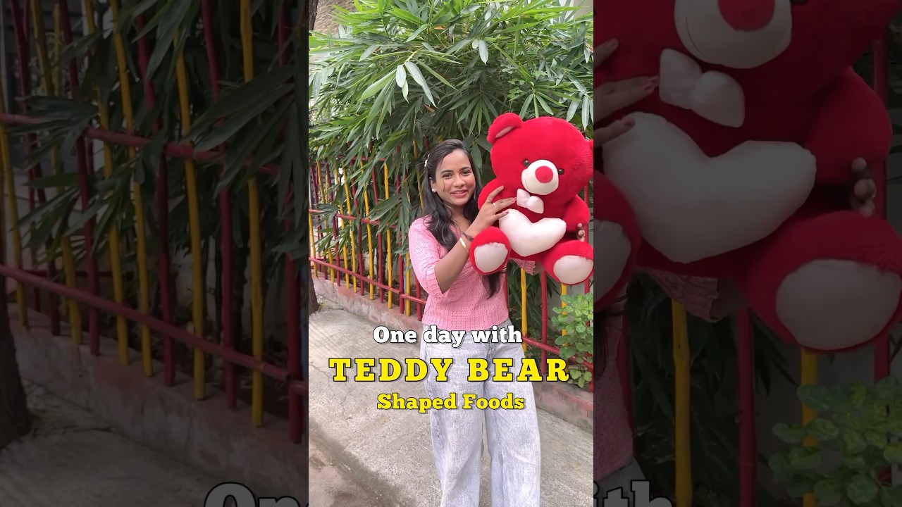 Однодневный челлендж с плюшевым мишкой‼️❤️ 