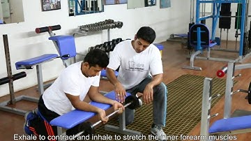 Palms Up Barbell Wrist Curl Over A Bench, Tutorials by Rao