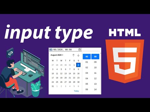 Html5 input time and date picker