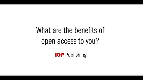 Open Access Week 2019: What are the benefits of open access to you?