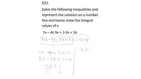 Solve the following inequalities and represent the solution on a number line