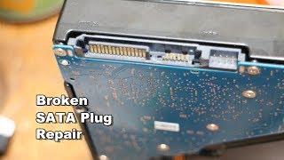 6TBHDDの折れたSATA端子を直す件 Broken SATA plug repair