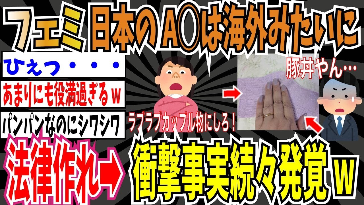 【空想上の海外】ツイフェミさん「もうさ。海外みたいに、A◯は『ラブラブカップル物』限定の法律を作る時期」➡︎X民「豚丼で草」【ゆっくり ツイフェミ】