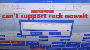 longxing knitting machine error "can