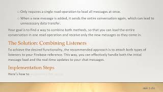 How to Efficiently Set Up Listeners for Your Chat App Using Firebase