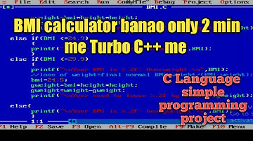 C language project// BMI calculator kayse banaye // c language me calculator project kayse kre hindi