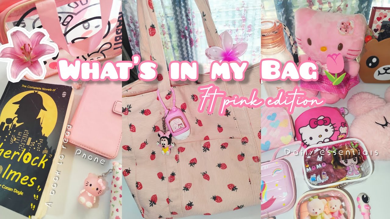 What’s in My Bag 💗 ft Pink Edition | Cozy Aesthetic Bag Essentials 💫
