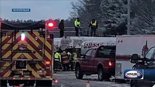 Police on scene of crash on I-93 in Hooksett