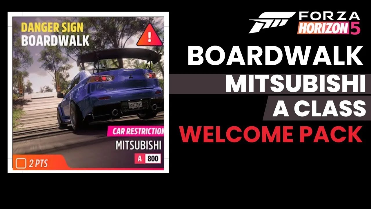 Опасный знак "Набережная" в Forza Horizon 5 - Класс А - Приветственный набор Mitsubishi