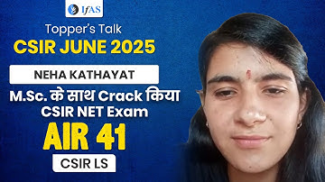 CSIR NET Chemical Science Topper Interview 2025 with Nirmala LS - 41