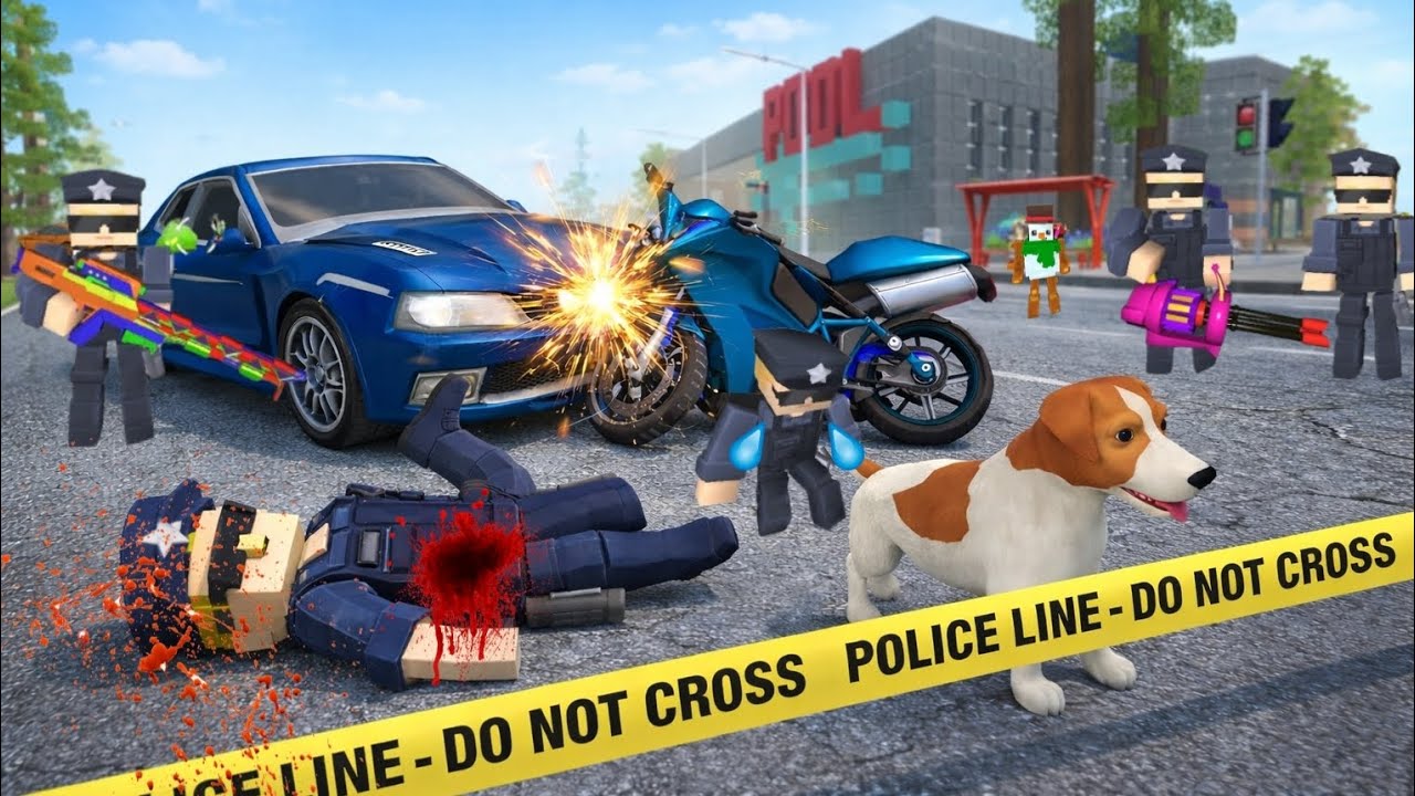 MASSIVE ROAD CRASH CHAOS 🚨 POLICE BIKE SMASHED BY SPEEDING CAR 🚗 AT MARKET | SCHOOL PARTY CRAFT