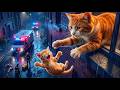 Mama Cat Holding On 😭💔... Don't Let Her Baby Fall! | Sad Cat Story