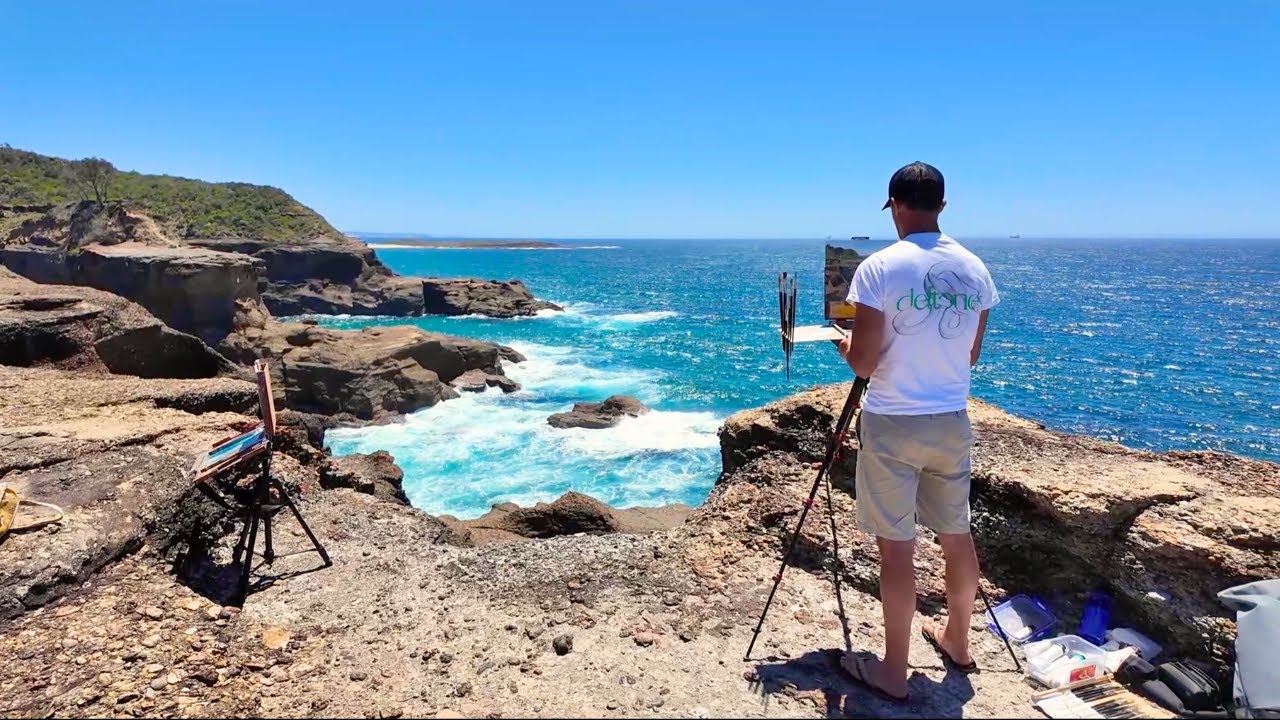 Plein Air Painting Australia's Dramatic Coast in Tricky Conditions!