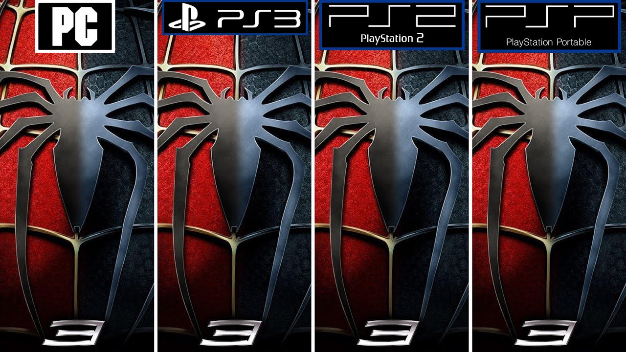 Spiderman 3 [ PC - Ps3 - Ps2- PSP ] Graphics Comparison - YouTube