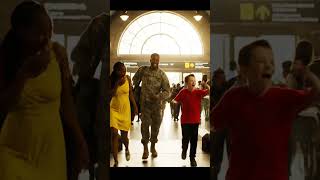 Soldier Arrived at the airport and hug his Childs #cominghome #soldier #welcome #military