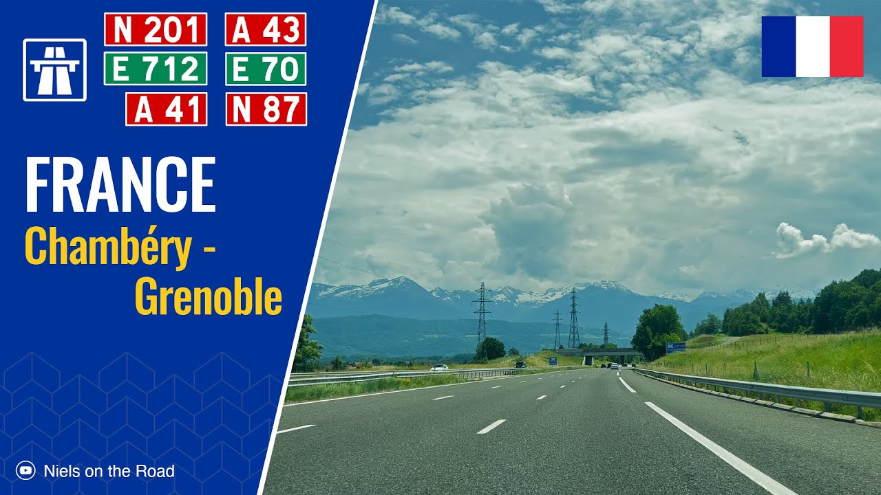 Driving in France: N201, A41 E712, A43 E70 & N87 from Chambéry to Grenoble