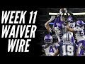 Fantasy Football 2019 Week 11 Waiver Wire(TIMESTAMPS)