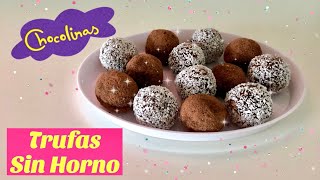 Trufas De Chocolinas Receta Sin Horno Y Fácil Trufles De Galleas De Chocolate