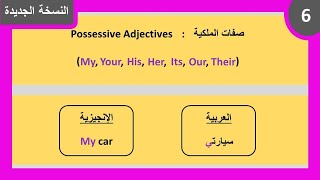 صفات الملكية في اللغة الانجليزية : Possessive Adjectives