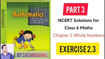 Exercise- 2.3/Class VI/Chapter 2/ Whole number/ part 3 NCERT SOLUTION #NCERT #Easytipsandtrick #CBSE